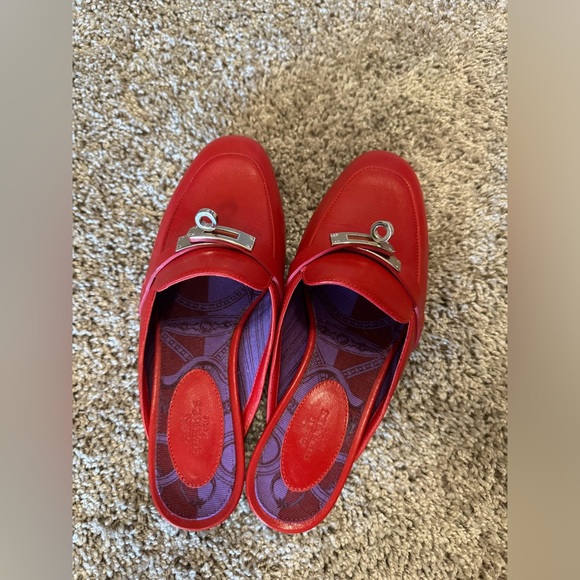 Hermes Shoes - Hermes Red Oz Mule Size 5. ❤️⚡️